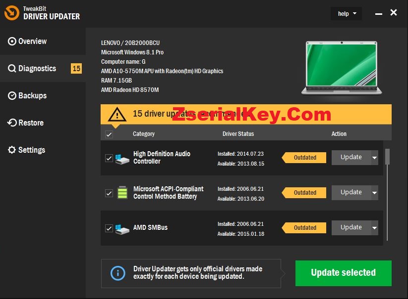 TweakBit Driver Updater License Key